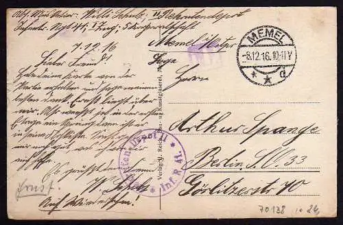 70138 AK Memel 1916 Libauerstrasse Photograph Atelier