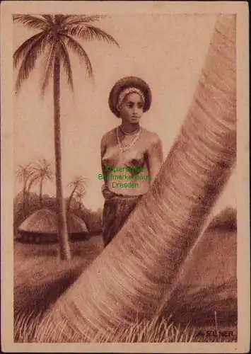 167246 AK Samoa um 1920 BAUSTEIN der Gesellschaft für kolonialen Aufbau (Sitz Ha