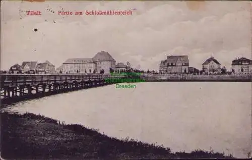 163492 AK Tilsit Partie am Schloßmühlenteich 1915