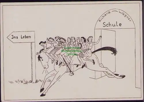163508 AK Abitur 1942 Richard Wagner-Schule Baden-Baden 1942 Studentika