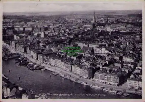 163485 AK Stettin mit Bollwerk Orig-Fliegeraufnahme 1934
