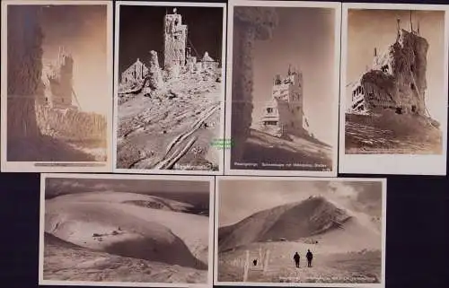 167252 6 AK Riesengebirge Schneekoppe mit Meteorolog. Station KRKONOSE METEOROLO