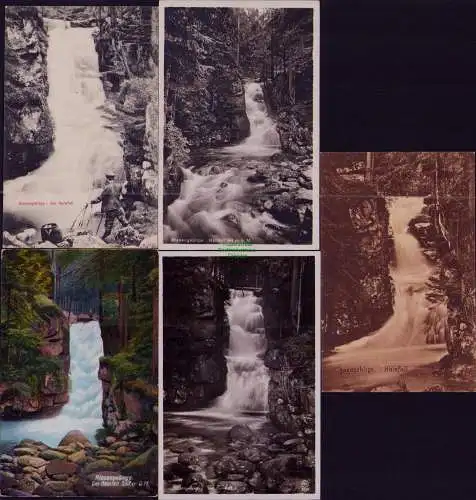 167181 5 AK Riesengebirge Der Hainfall um 1910 1928