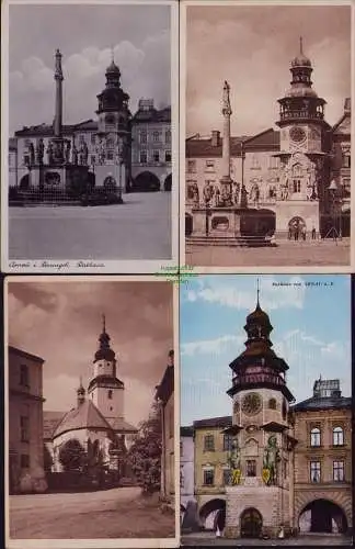 167263 4 AK Riesengebirge Arnau a. E. Hostinne Rathaus 1931 Gasthof zwei …