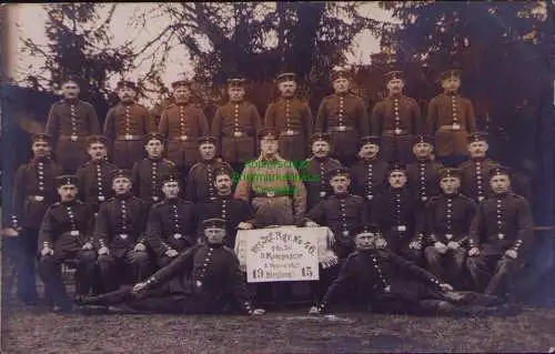 167358 AK Rathenow Soldaten Foto Kompagnie Res. Inf. Regiment No. 46 1915