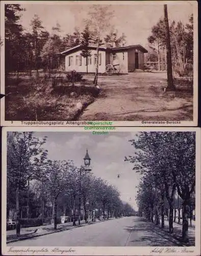 167360 2 AK Truppenübungsplatz Altengrabow bez. Magdeburg 1939 Generalstabs-Bara