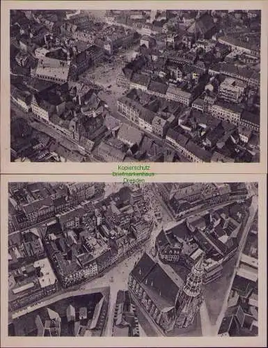 167387 2 AK Blick auf Zwickau/Sa. aus den Lüften 1916 Verlag:  Verein für Luftfa