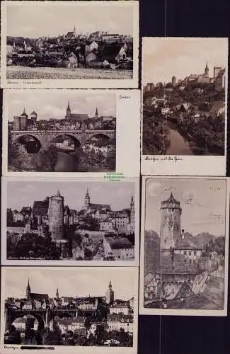 167349 6 AK Bautzen Blick zur Wasserkunst Künstlerkarte Spree Nicolaiturm Petrid
