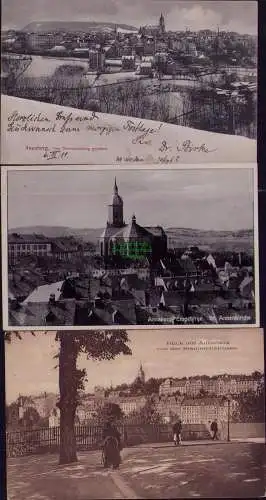 167389 3 AK Annaberg vom Schreckenberg gesehen 1911 St. Annenkirche 1933Blick a