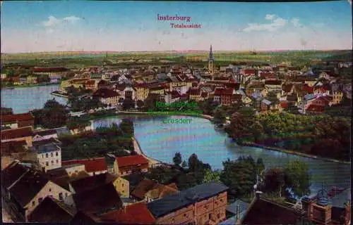 167346 AK Insterburg Totalansicht 1917