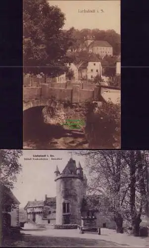 167371 2 AK Liebstadt i. Sa. 1915 Schloß Kuckuckstein Schloßhof 1927