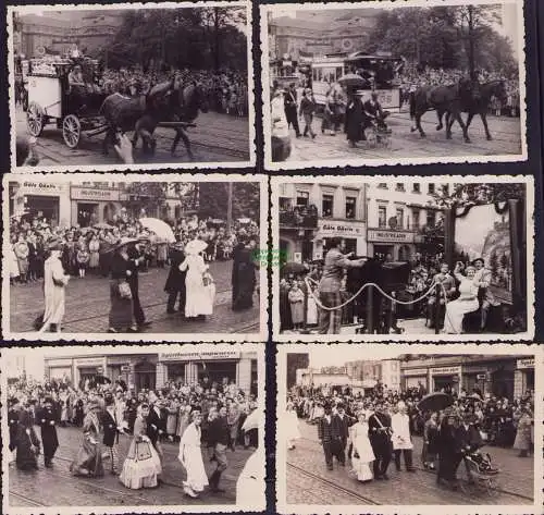 155550 7x Foto Dresden um 1955 Umzug Postplatz Schauspielhaus Pfunds Molkerei