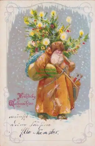 155607 AK Fröhliche Weihnachten Weihnachtsmann -baum Zerpenschleuse 1903