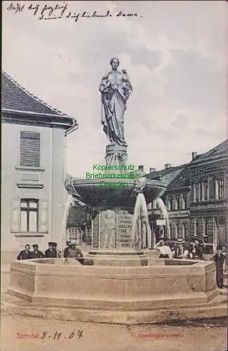 156024 AK Stendal 1907 Sperlingsbrunnen
