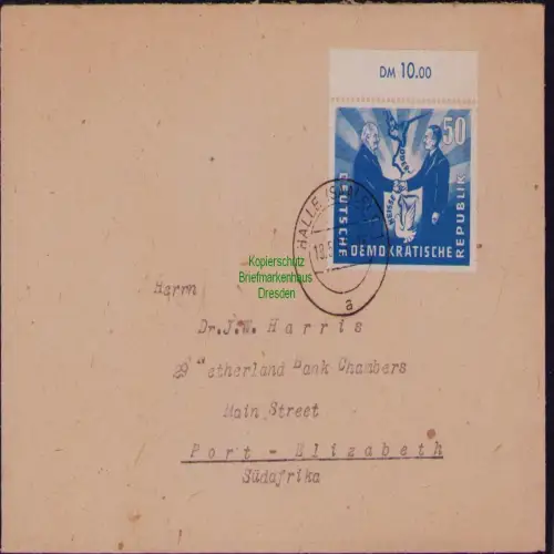 B19713 Brief DDR Deutsch-polnische Freundschaft 285 Halle Saale - Port Elizabeth