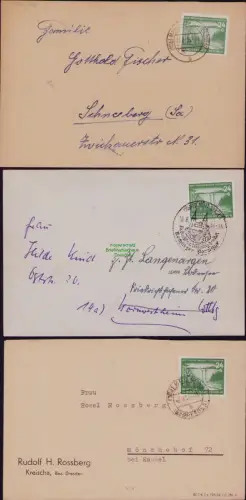 B19792 3x Brief DDR 431 Hochwasser davon 1x FDC