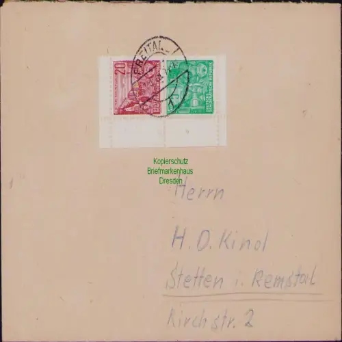 B19823 Brief DDR S 8 aus MH FJP Freital 1956