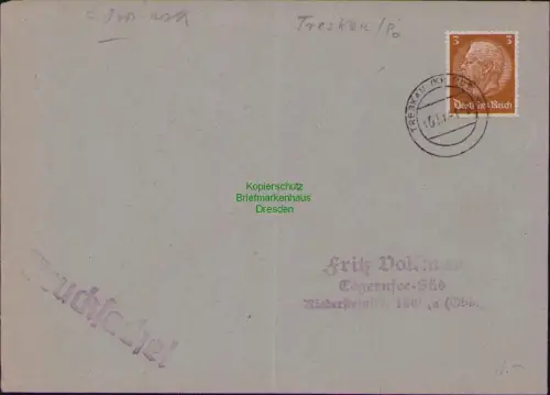 B22577 Brief DR Deutsches Reich poln. Stempel Treskau Owinska Kr. Posen Großpole