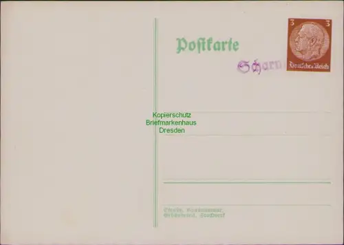 B22454 Brief DR Deutsches Reich Landpoststempel Scharnikau blanko