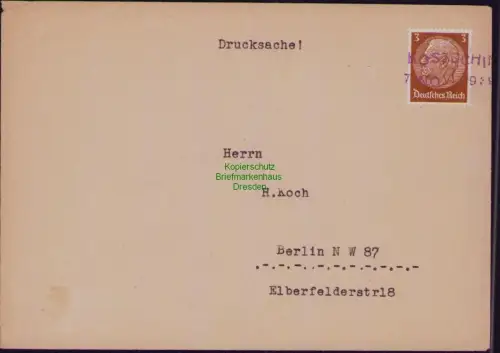 B22492 Brief DR Deutsches Reich Landpoststempel Kostrzyn Kostschin 1939  Antw