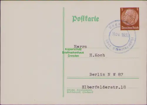 B22530 Brief DR Deutsches Reich Landpoststempel Roga… über Schneidemühl 1939