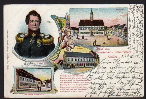 35407 AK Schildau Gneisenau Geburtsstadt 1908 Apotheke