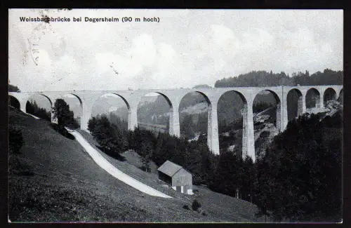 36370 AK Weissbachbrücke bei Degersheim 1918