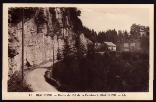 39794 AK Biaufond um 1920 Route du Col de la Candree a Biaufond - LL.