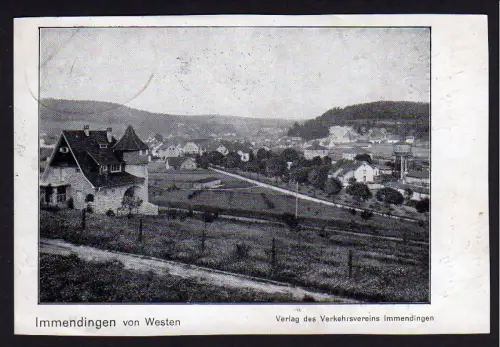 36617 AK Immendingen 1917 von Westen Verkehrsverein Zensur Bahnpost