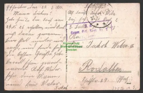 37556 AK Grandfontaine Bas-Rhin Michelbrunn Grand Est Elsass Feldpost 1917 Pan.
