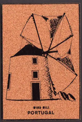 42811 AK Windmühle Mole Kork Karte Wind Mill Portugal
