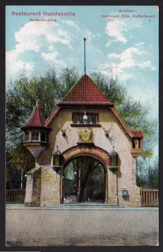 42810 AK Restaurant Hundekehle Garteneingang 1914
