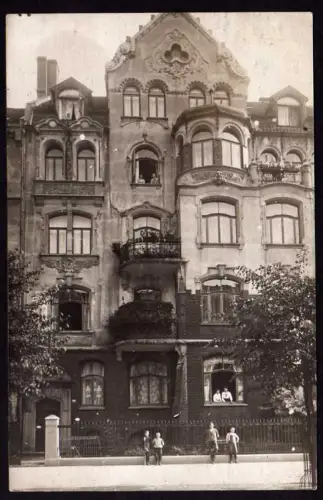 44921 AK Hannover 1910 Fotokarte Wohnhaus 13B sehr markannter Giebel