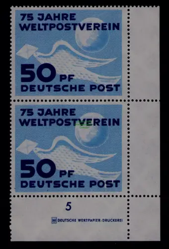 3796 DDR ** 242 DZ 75 Jahre Weltpostverein UPU