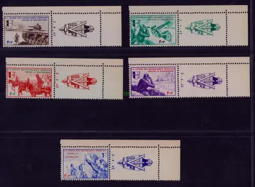 B20484 Frankreich Legionäre an der russischen Front 1942 VI - X ** mit Zierfelde