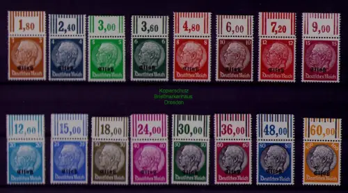 B20500 Elsaß 1940 1-16 ** einheitlicher OR Satz Walzendruck