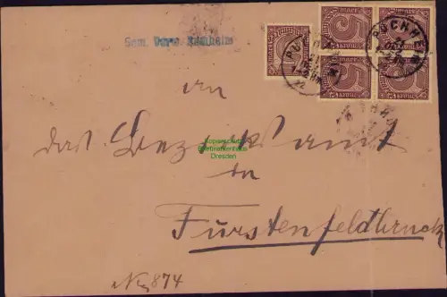 B22315 Brief Deutsches Reich Dienst 1922 5x D 33 Gemeinde Verw. Puchheim an Bezi