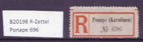 B20198 R-Zettel Ponape (Karolinen) 696