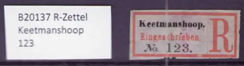B20137 R-Zettel Keetmanshoop 123