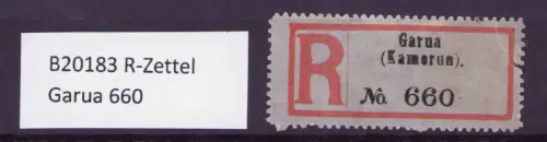 B20183 R-Zettel Garua (Kamerun) 660