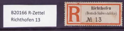 B20166 R-Zettel Richthofen (Deutsch-Südwestafrika) 13