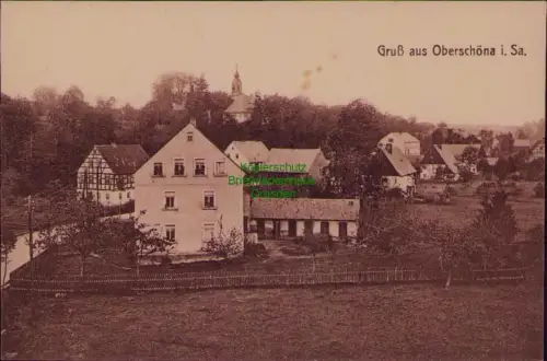 167523 AK Gruß aus Oberschöna i. Sa. um 1920