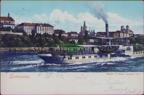 167499 AK Litomerice Leitmeritz 1904 Dampfer