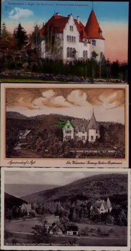 167577 3 AK Agnetendorf i. Rsgb. Der Wiesenstein Besitzung Gerhart Hauptmann's 1