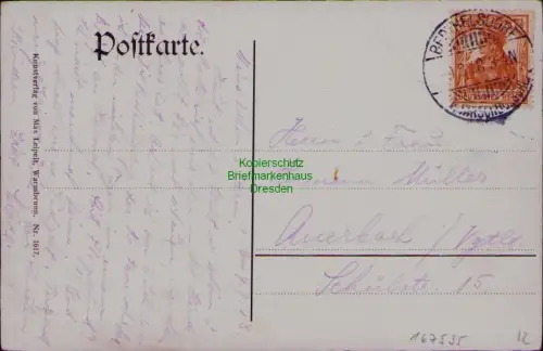 167535 AK Riesengebirge Kirche in Spindelmühl 1918