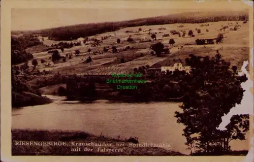 167558 AK Vorderseite RIESENGEBIRGE Krausebauden bei Spindlermühle mit der Talsp