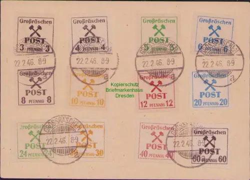 B22603 Lokalausgabe Großräschen 31 - 42 Einschreiben Postkarte 1946 nach Gottleu