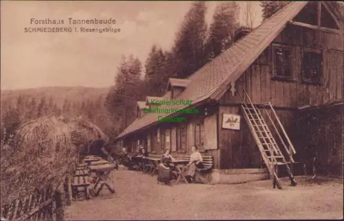 163713 AK Forsthaus Tannenbaude bei Schmiedeberg im Riesengebirge 1925