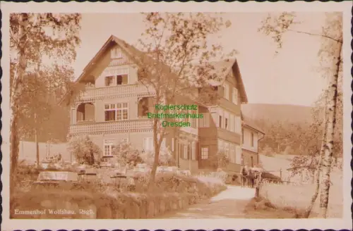 163711 AK Emmenhof Wolfshau im Riesengebirge Fotokarte Gasthaus 1935