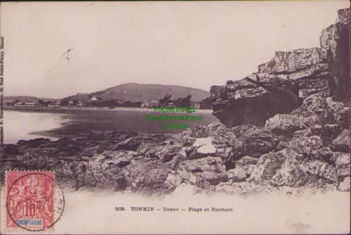 163705 AK Tonkin Tongking Nordvietnam 1905 Doson Plage et Rochers